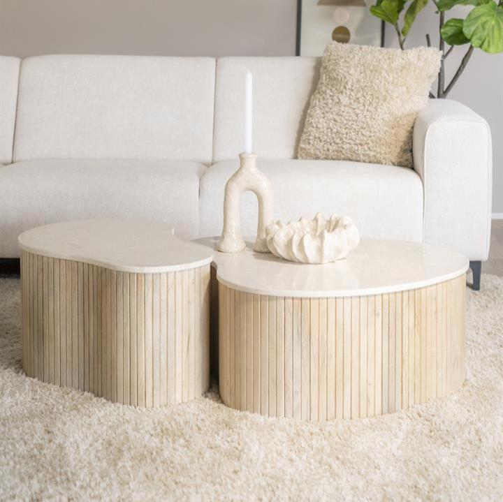 Salontafel Kira | Wit Marmer | Klein