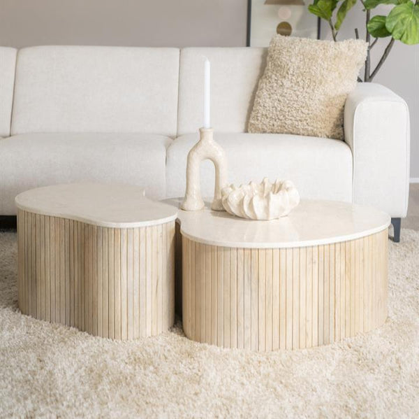 Salontafel Kira | Wit Marmer | Klein