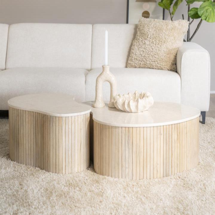 Salontafel Kira | Wit Marmer | Medium