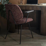 Eetkamerstoel Jon | Rood Stof | Met Armleuning