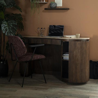 Eetkamerstoel Jon | Rood Stof | Met Armleuning