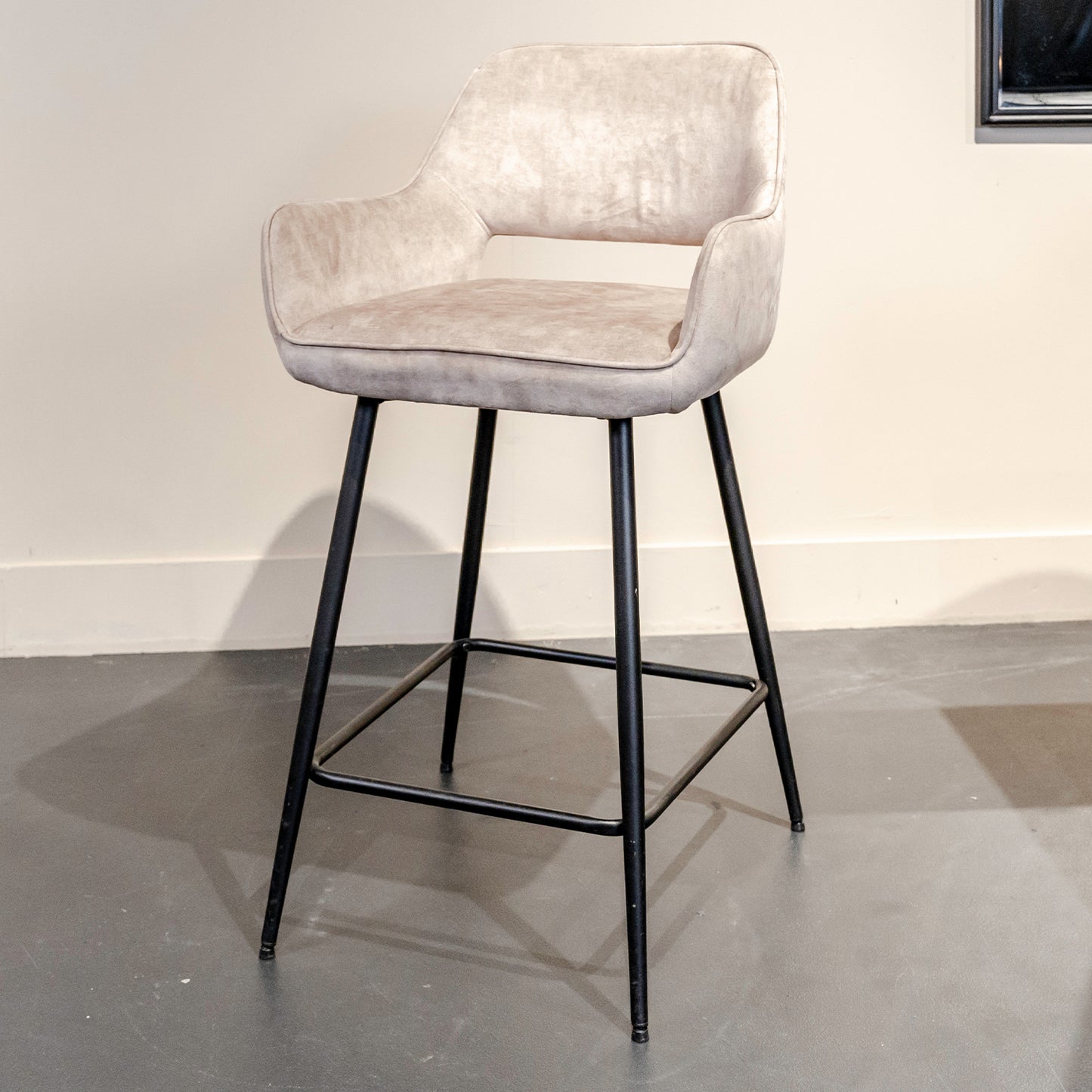 Barstoel Fallow | Kookeiland of Bartafel | Beige Velvet