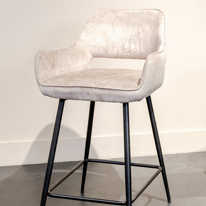 Barstoel Fallow | Kookeiland of Bartafel | Beige Velvet