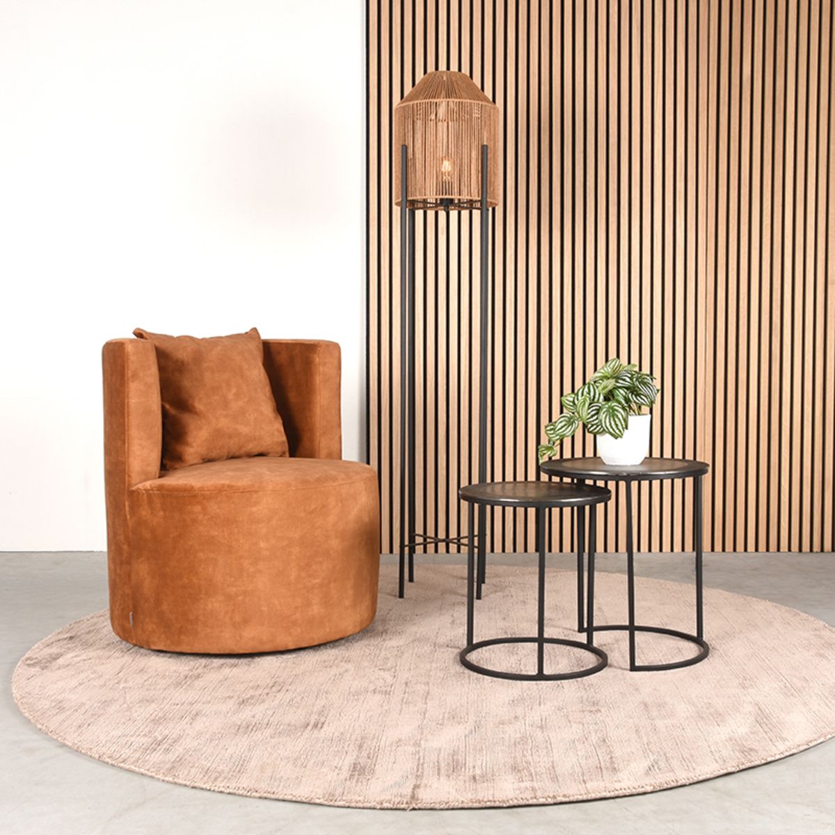 Fauteuil Evy | Velours Oker