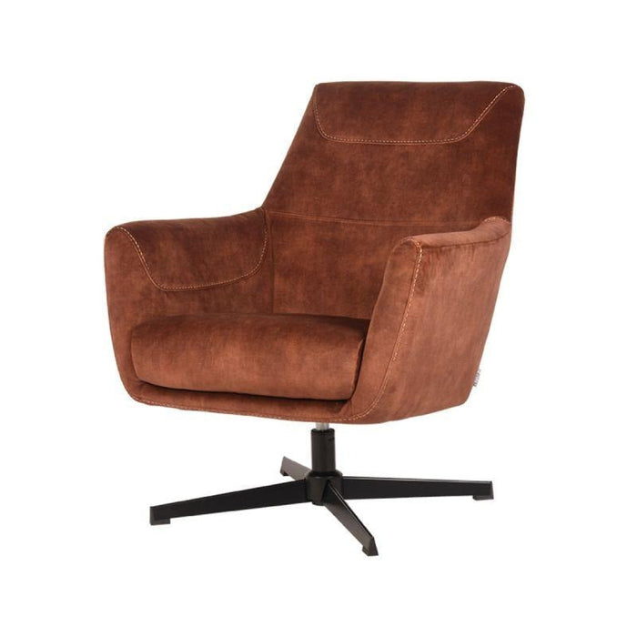 Fauteuil Toby Velours Rust