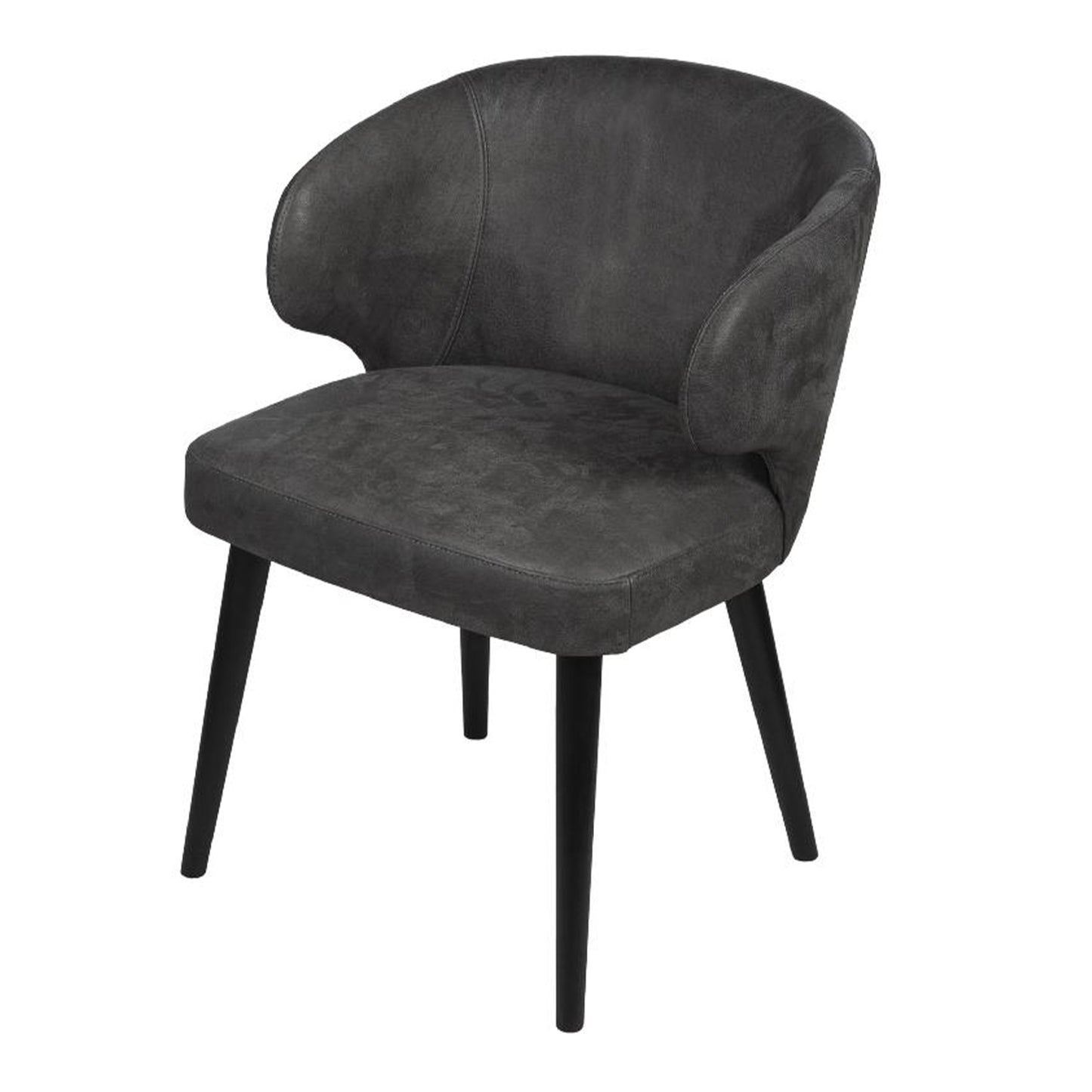 Eetkamerstoel Fiori | Antraciet Terra Leer