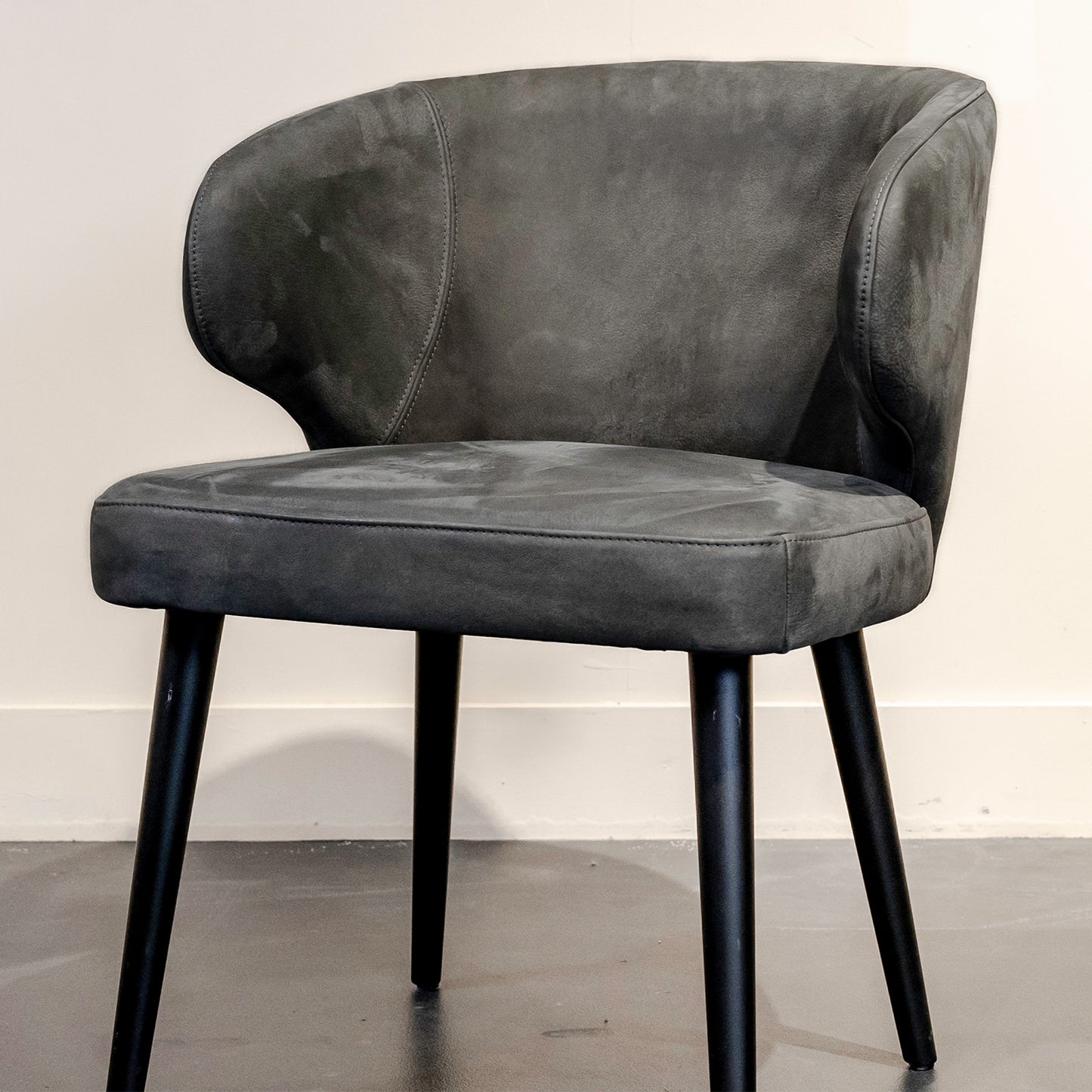 Eetkamerstoel Fiori | Antraciet Terra Leer