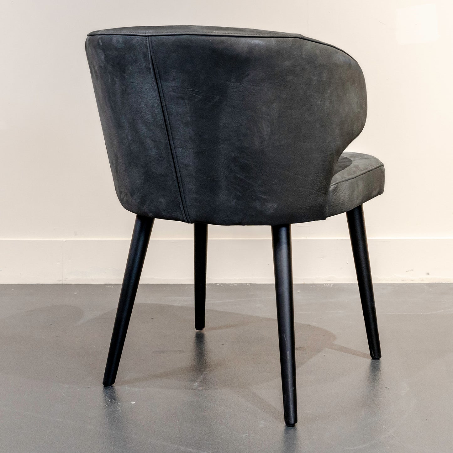 Eetkamerstoel Fiori | Antraciet Terra Leer