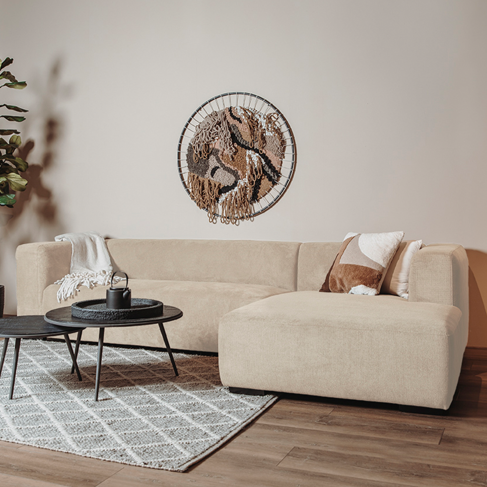 Hoekbank Glasgow | Cream