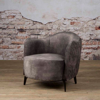 Fauteuil Bondo | Velvet Antraciet
