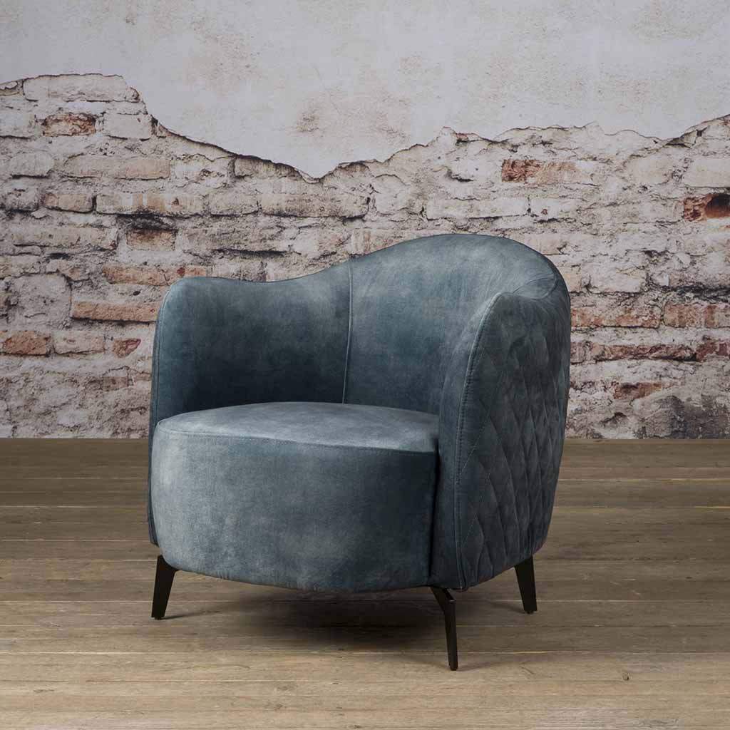Fauteuil Bondo | Velvet Blauw