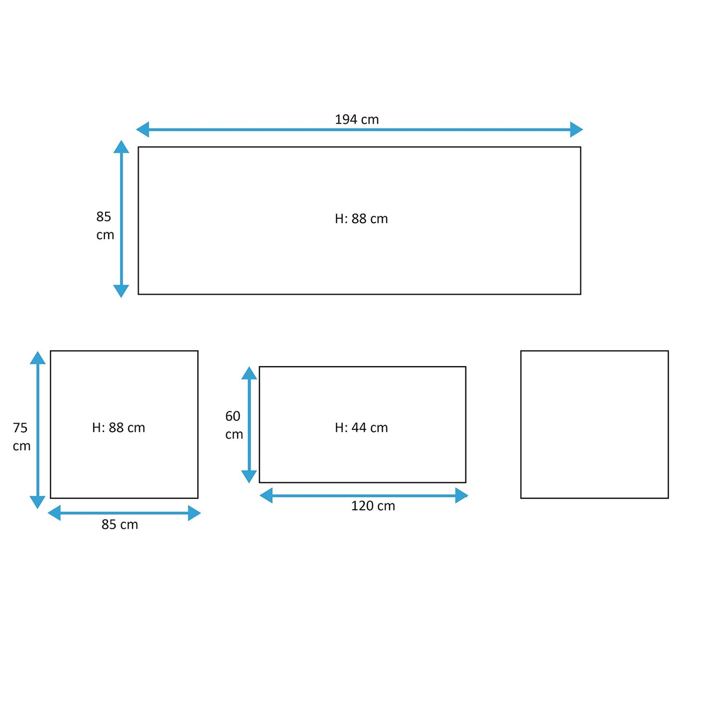 Loungeset Dublin | Loungeset | Wit