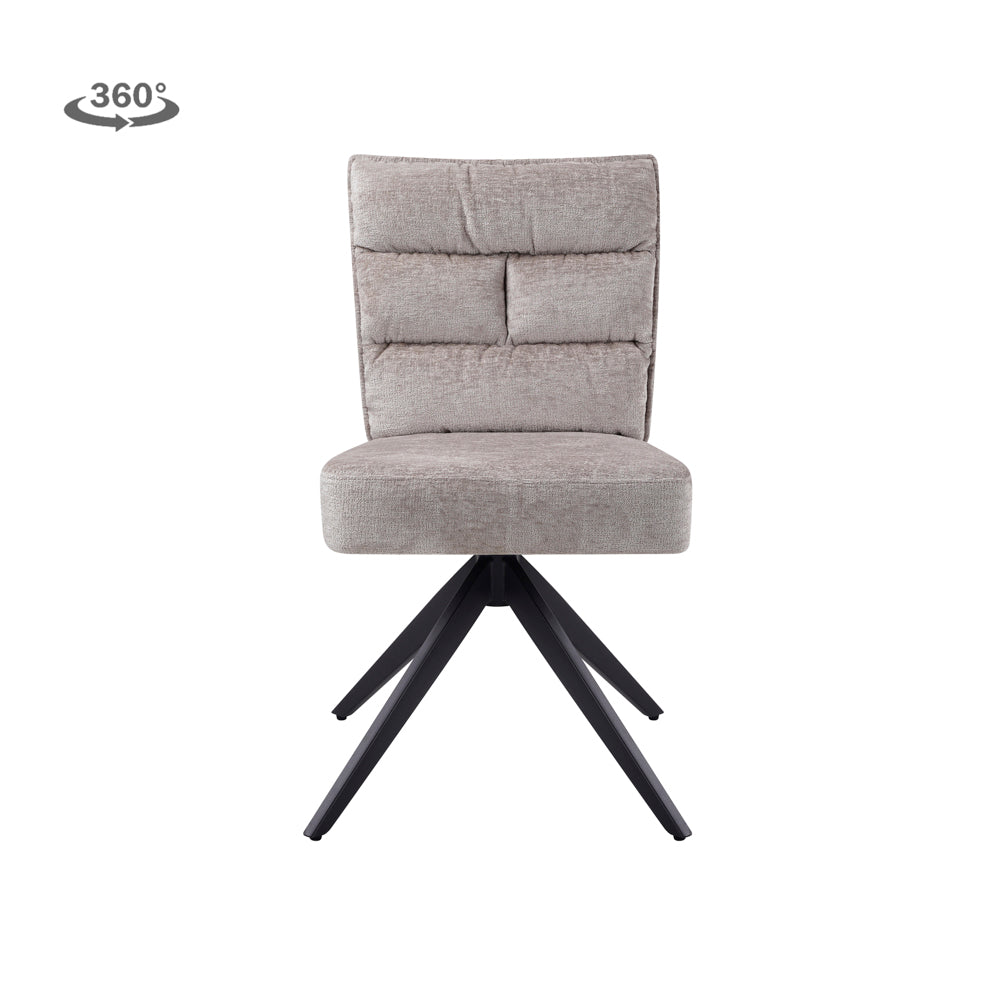 Eetkamerstoel Rosora | Zonder armleuning | Beige Stof