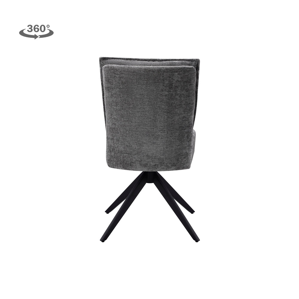 Eetkamerstoel Rosora | Zonder armleuning | Grijs Stof