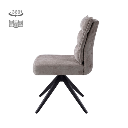 Eetkamerstoel Rosora | Zonder armleuning | Beige Stof