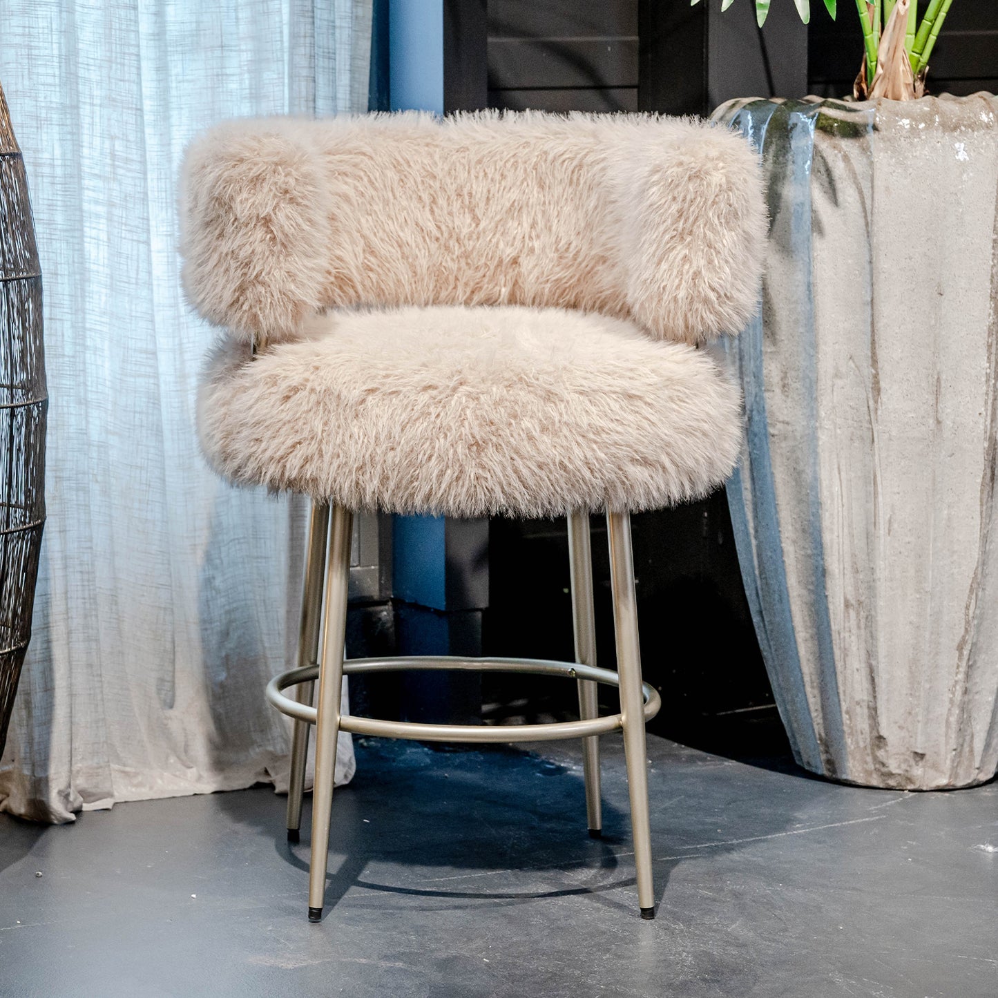 Barkruk Hair | Kookeiland of Bartafel | Cream