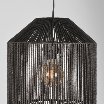Hanglamp Ibiza | Zwart Jute