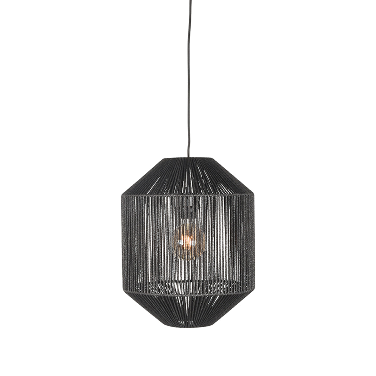 Hanglamp Ibiza | Zwart Jute