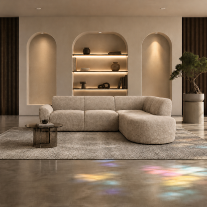 Hoekbank Espen | Beige Stof