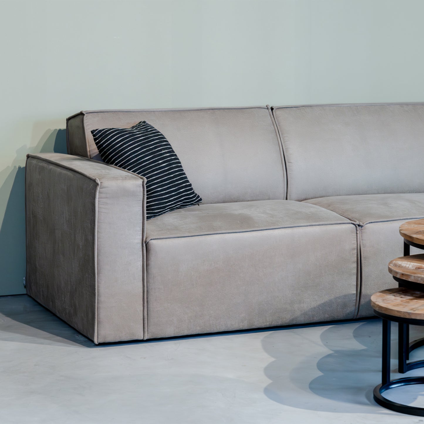 Hoekbank Kay | Taupe Micro Suède