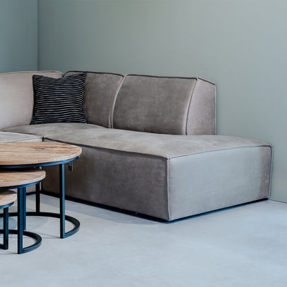 Hoekbank Kay | Taupe Micro Suède