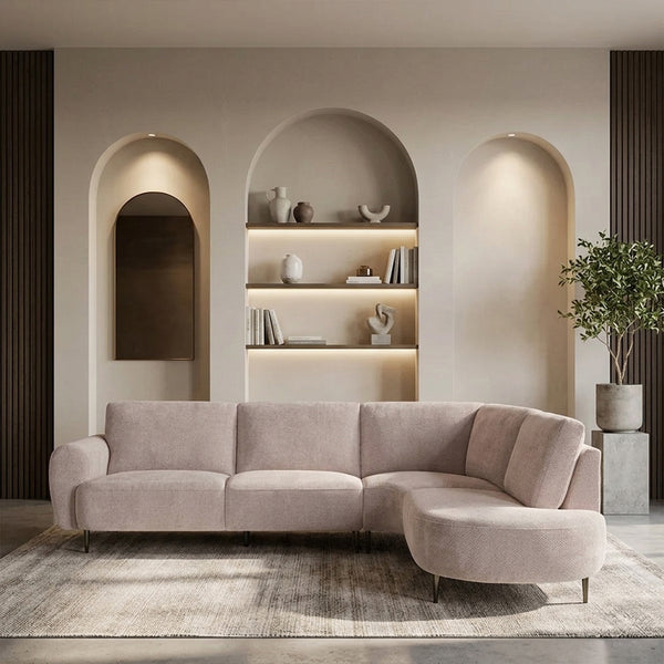Hoekbank Milano | Beige Stof
