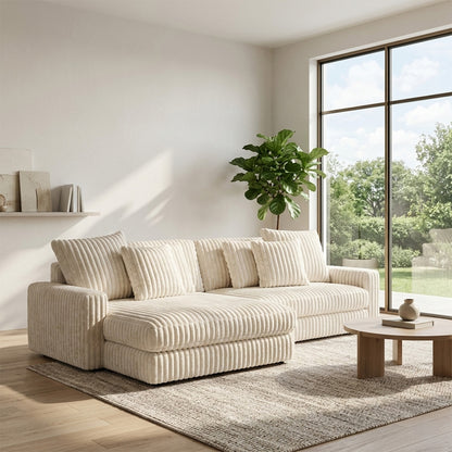 Hoekbank Ostrava | Beige Vito | Longchair L+R