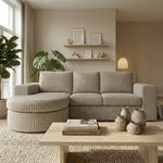 Hoekbank Tillia | Beige Tillia | Longchair L+R
