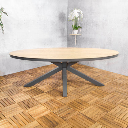 Tuintafel Brescia | Ovaal | Zwart Hout