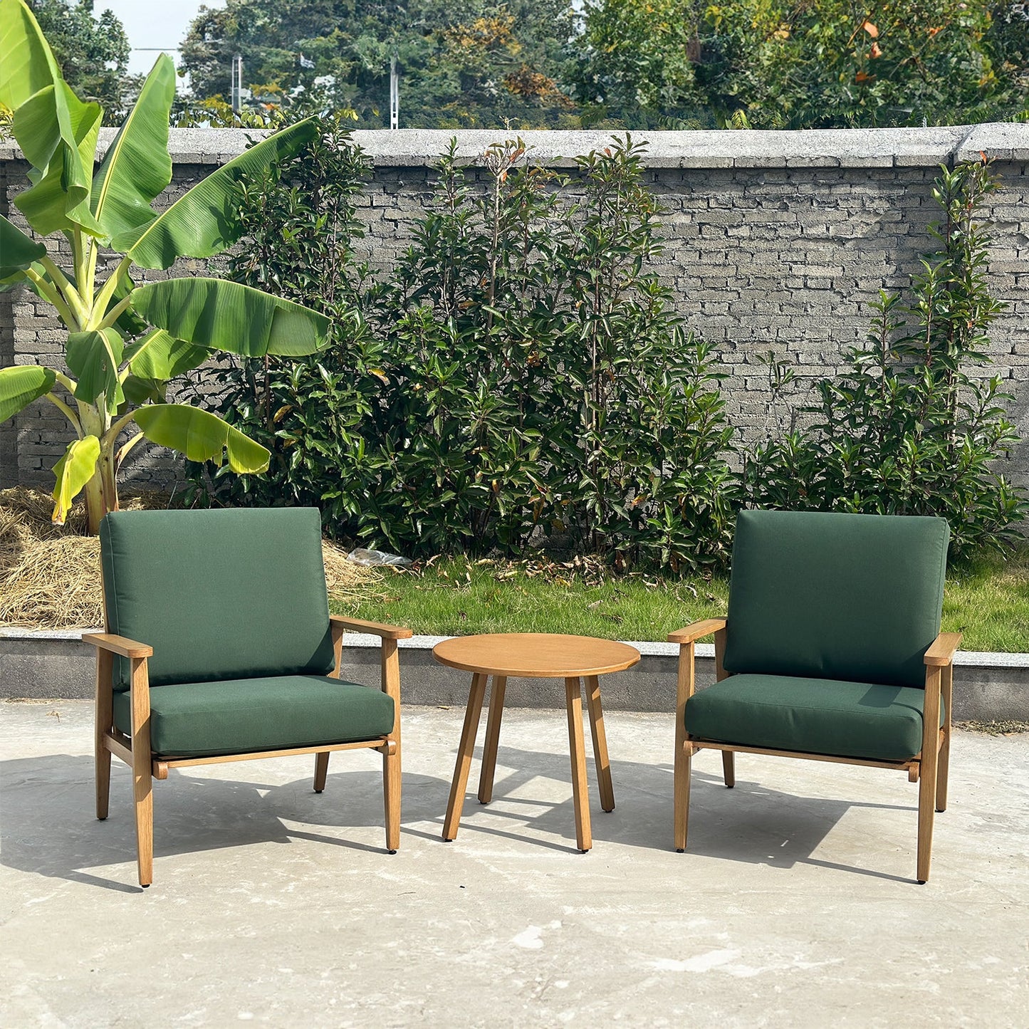 Loungestoel Porto | Naturel Groen