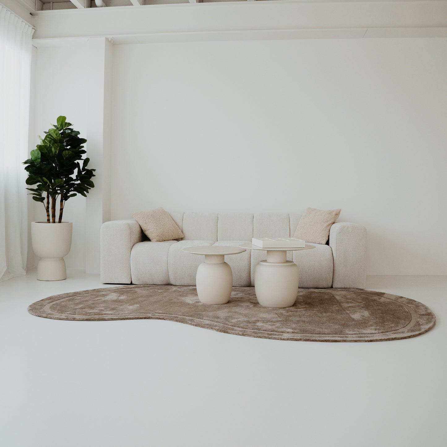Vloerkleed Mody | Taupe | 160x230 cm