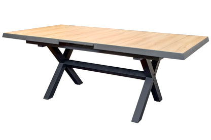 Tuintafel Venetië | Teakkleur Keramisch | Uitschuifbaar