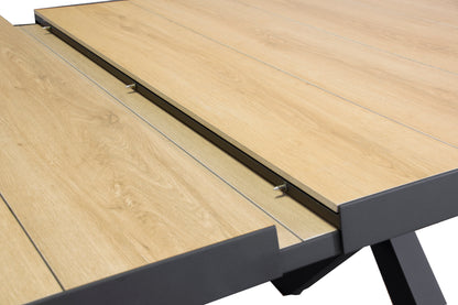 Tuintafel Venetië | Teakkleur Keramisch | Uitschuifbaar