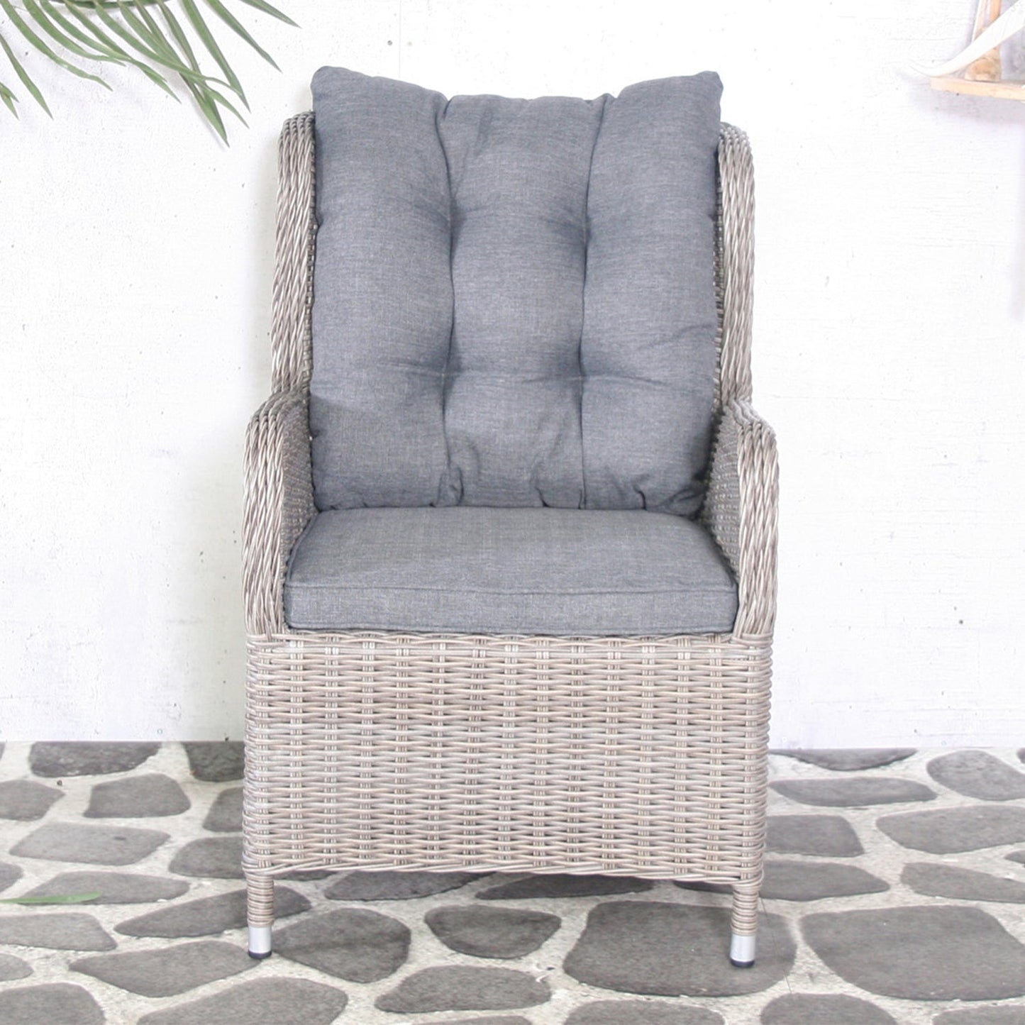 Tuinstoel Paloma | Grijs Wicker