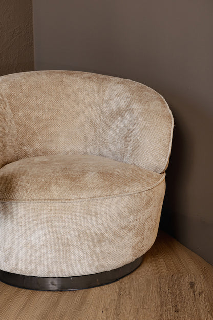 Fauteuil Filou Beige + 2 Gratis Ebe Marmeren Bijzettafels