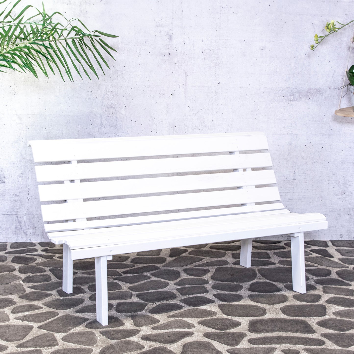 Tuinbank Bella | Wit Dennenhout