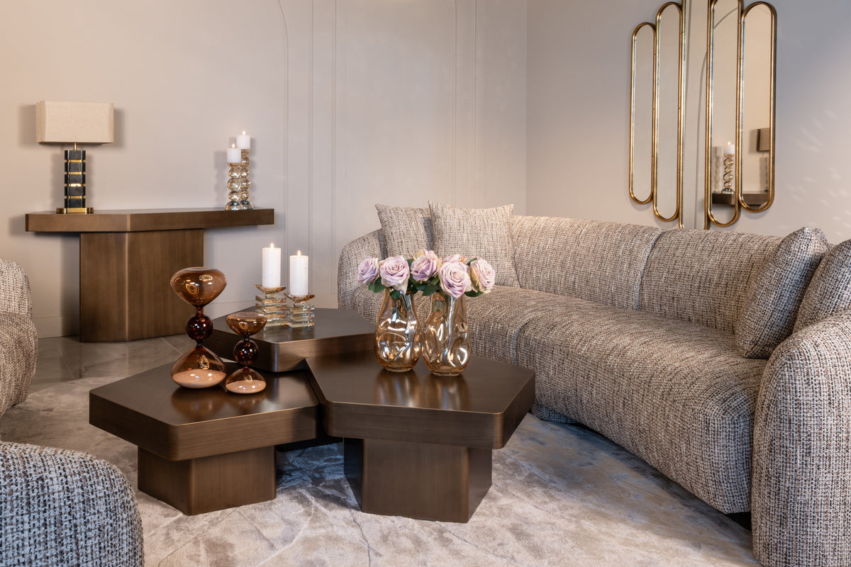 Sidetable Hexa goud ijzer