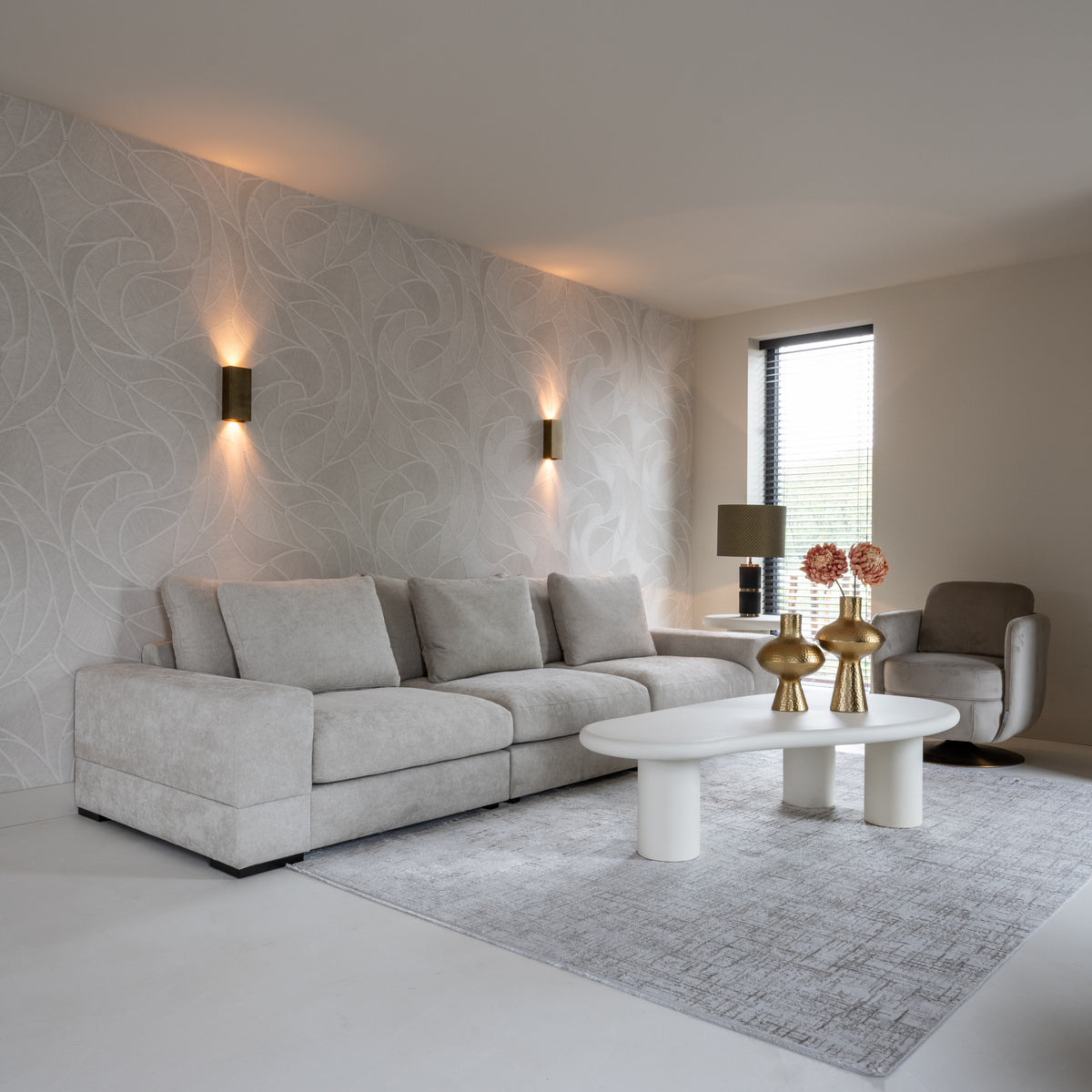 Bijzettafel Bloomstone wit in een interieur