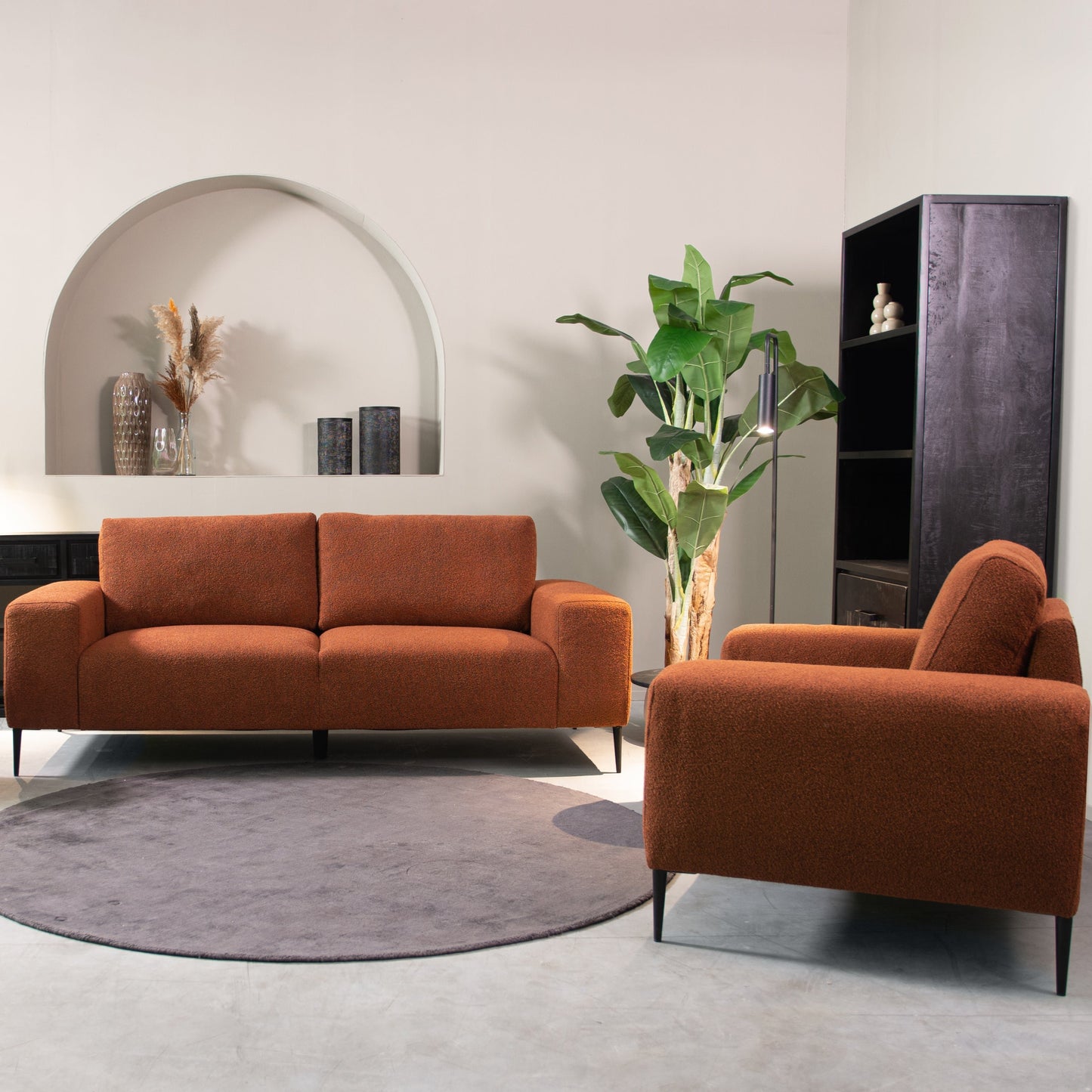 Fauteuil Ferraro | 1-Zits | Rust Bouclé