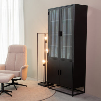 Vitrinekast Level | Zwart