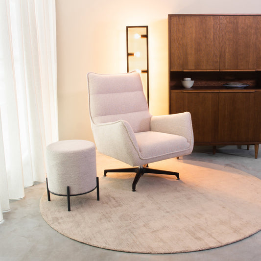 Draaifauteuil Rodia | Naturel Bouclé