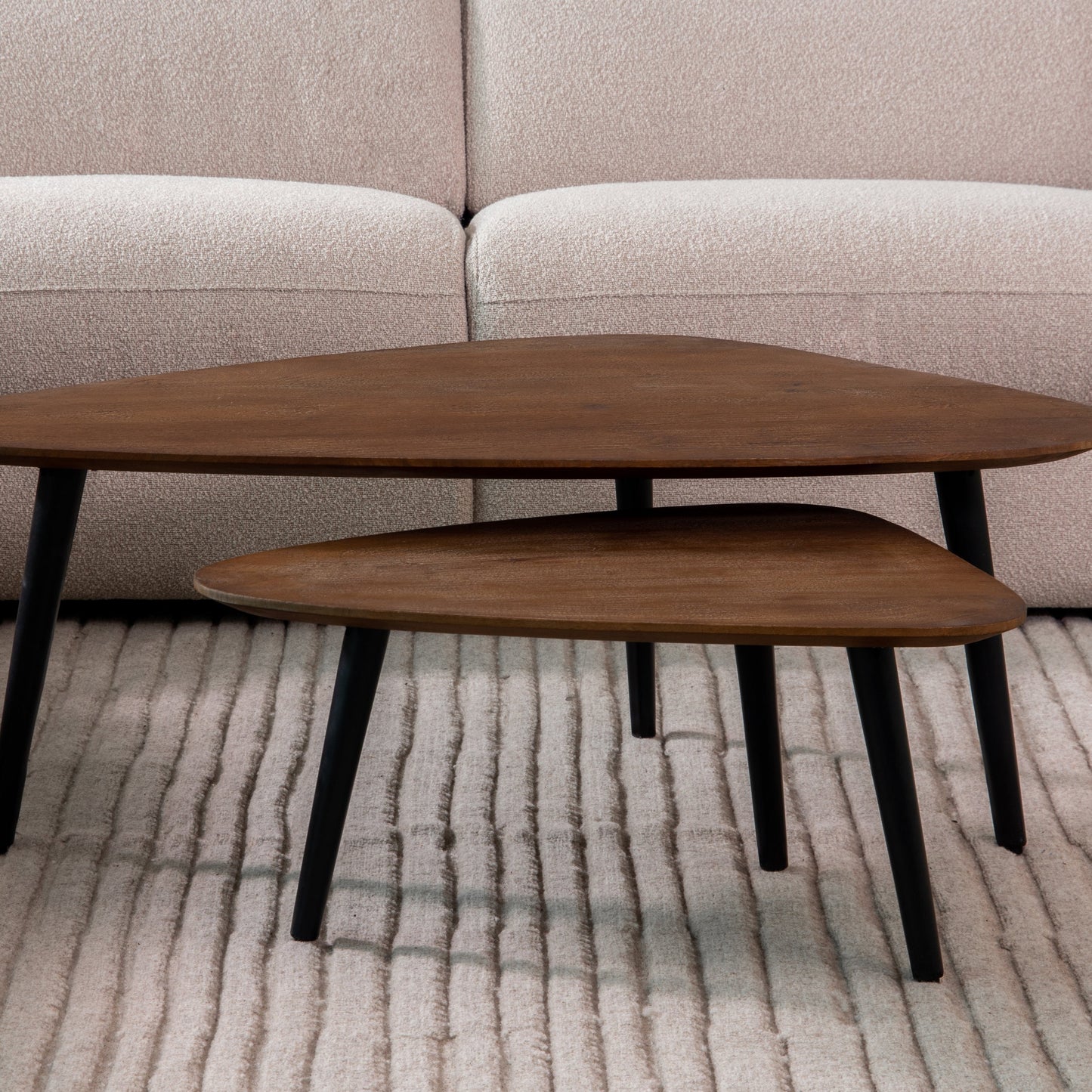 Salontafel Set Rock | Espresso Mangohout