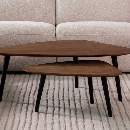 Salontafel Set Rock | Espresso Mangohout