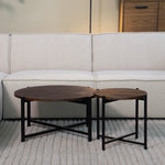 Salontafel Dox | Espresso Mangohout | Zwart Metaal