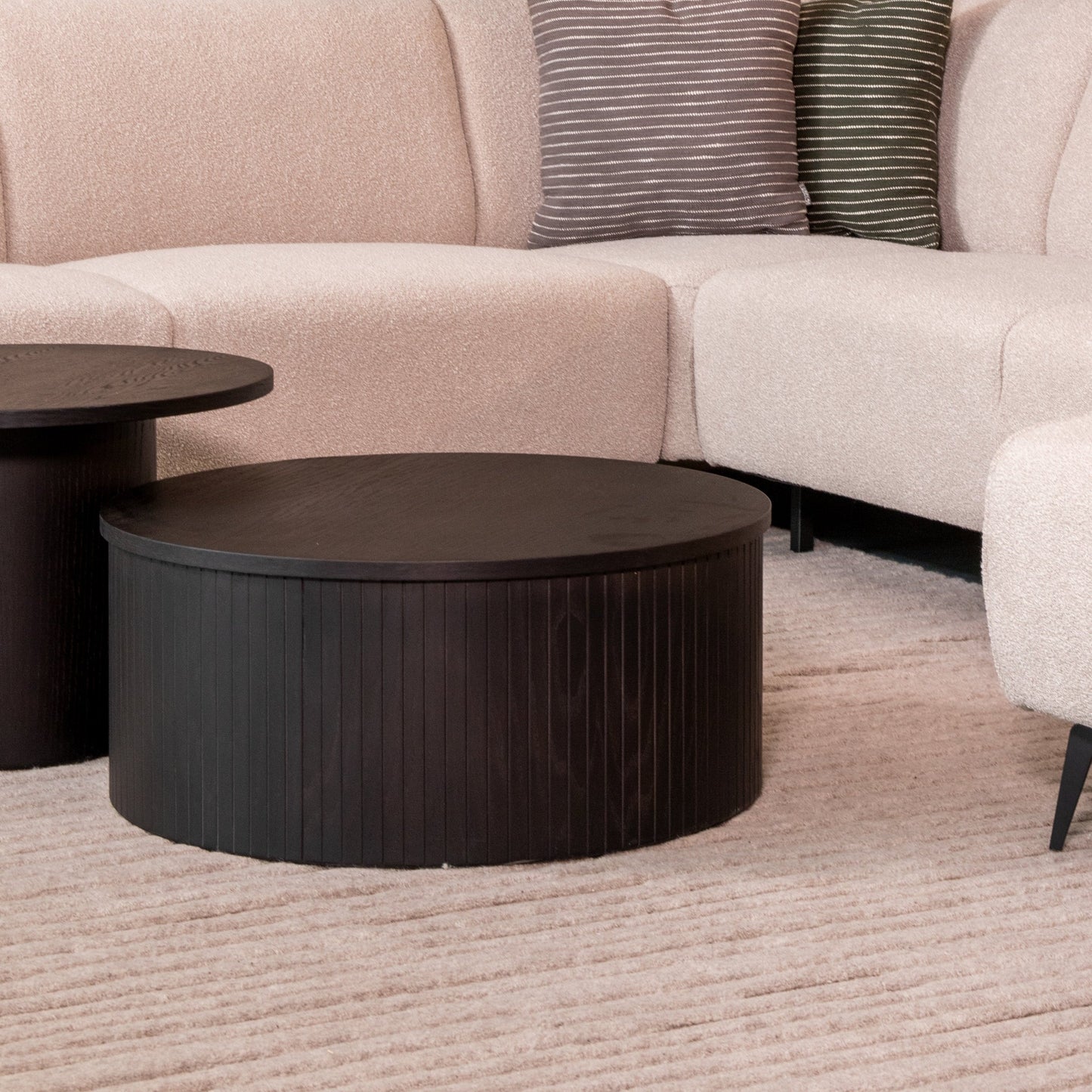 Salontafel Oliva | Zwart Eikenhout | Ø70cm