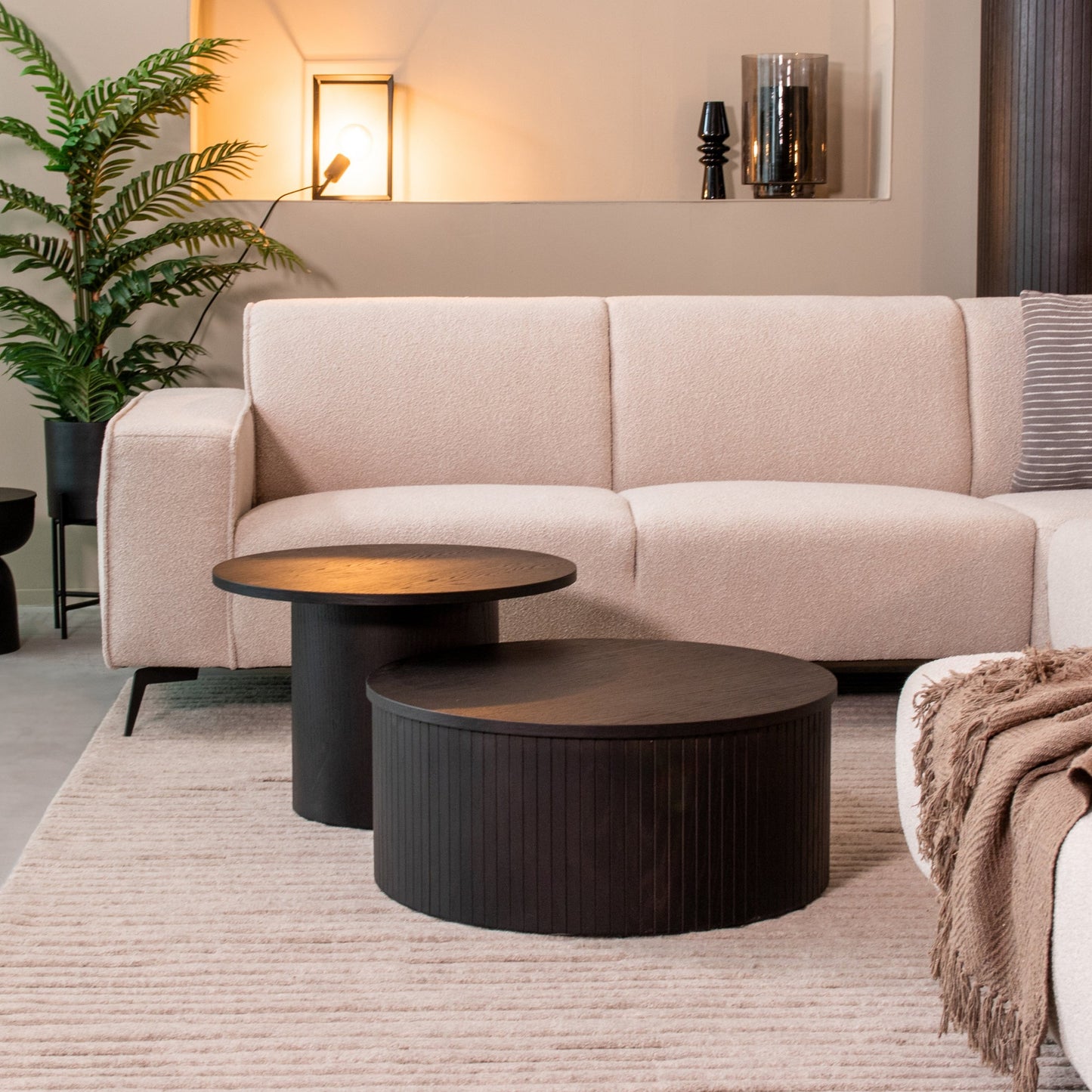 Salontafel Oliva | Zwart Eikenhout | 60cm