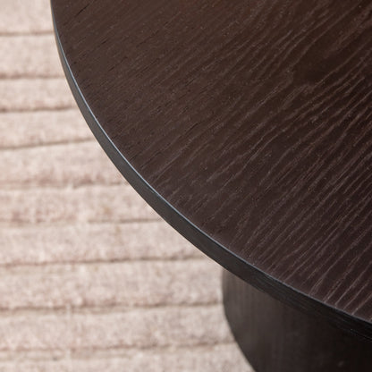 Salontafel Oliva | Zwart Eikenhout | Ø70cm