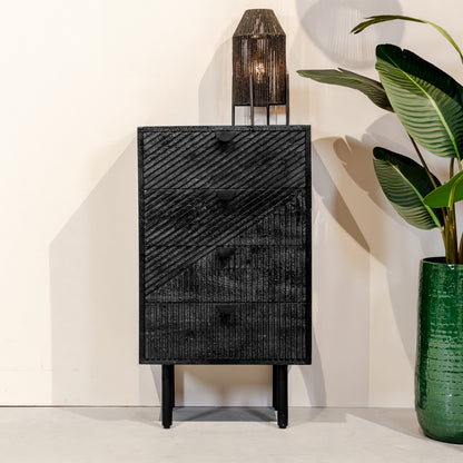 Ladekast Cotia | Zwart Mangohout