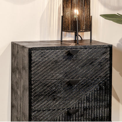 Ladekast Cotia | Zwart Mangohout