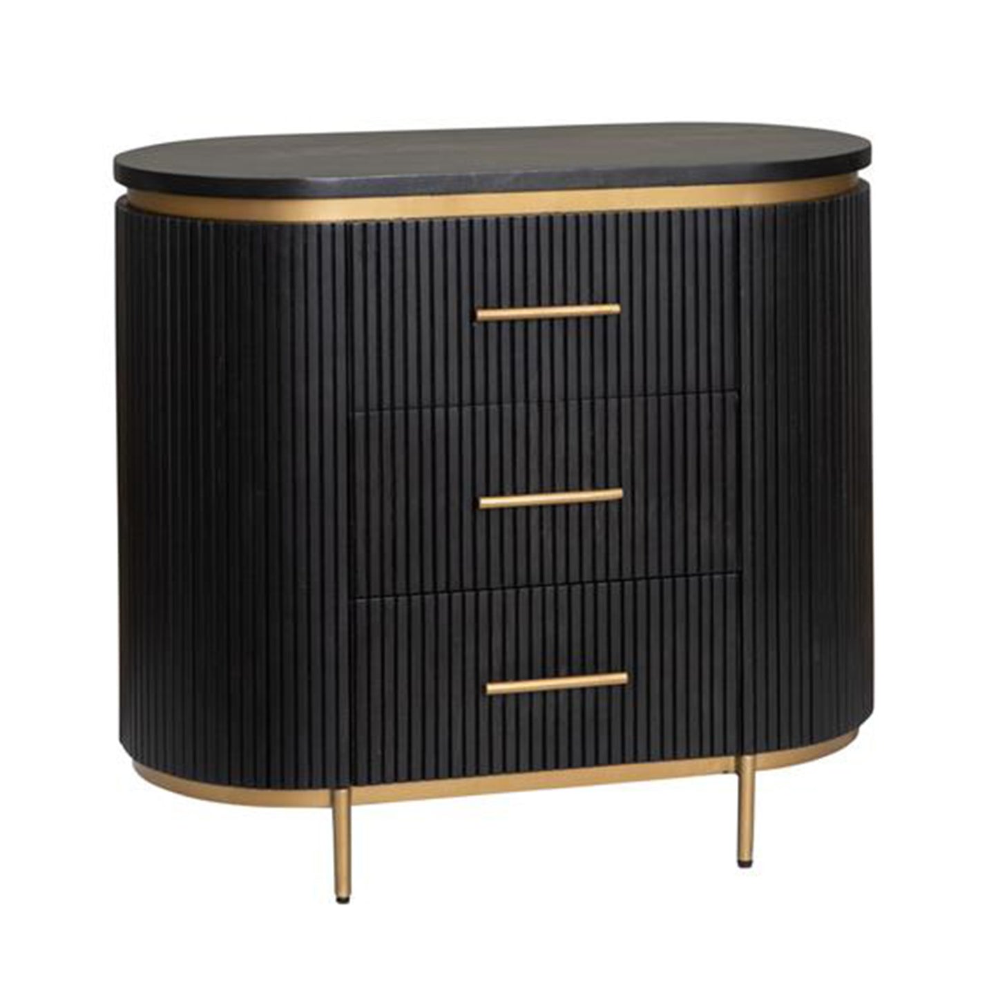 Ladekast Rivello | Zwart Mangohout